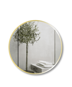 Gương GLS F11C80 Tròn Viền Nhôm Đen Dòng F 60cm