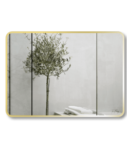 Gương GLS F11R60 Chữ Nhật Viền Nhôm Đen Dòng F Ngang 80x60cm