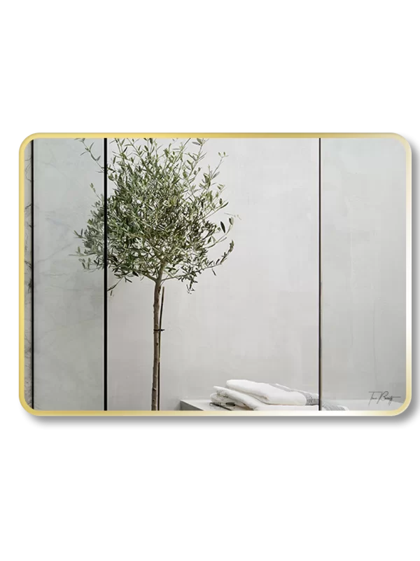 Gương GLS F11R60 Chữ Nhật Viền Nhôm Đen Dòng F Ngang 80x60cm