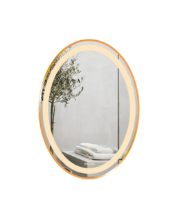 Gương Led GLS Q21E35 Ellipes Viền Nhôm Đen Dòng Q 50x70cm