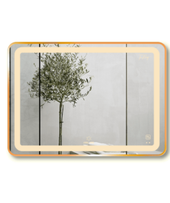 Gương Led GLS Q21R65 Chữ Nhật Viền Nhôm Đen Dòng Q 80x60cm