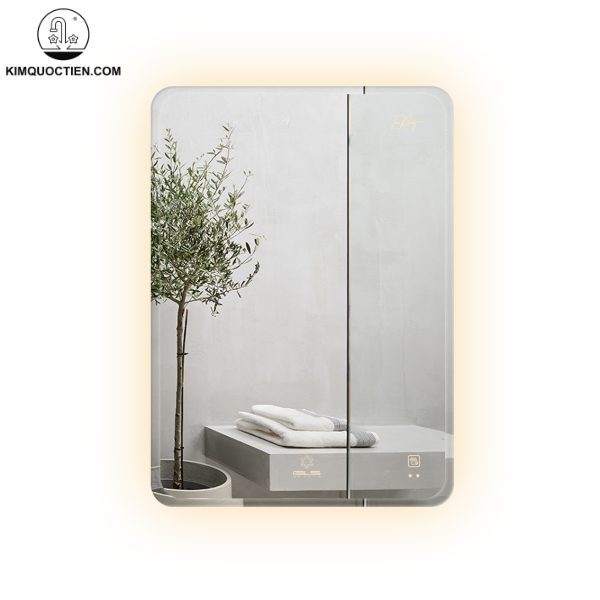 Gương led GLS M35R31 lắp đặt trong phòng tắm hiện đại