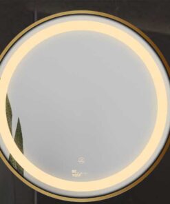 Gương Led GLS Q22C85 Tròn Viền Nhôm Vàng Gold Dòng Q 60cm