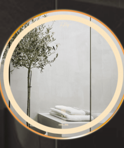 Gương Led GLS Q23C85 Tròn Viền Nhôm Vàng Hồng Rose Dòng Q 60cm