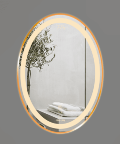 Gương Led GLS Q23E35 Ellipes Viền Nhôm Vàng Hồng Rose Dòng Q 50x70cm