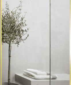 Gương GLS F12R30 Chữ Nhật Viền Nhôm Vàng Gold Dòng F 50x70cm