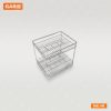 Giá Gia Vị Chai Lọ GARIS GK02.40E Inox Xước Mờ Nan Vuông Cánh Kéo 400mm