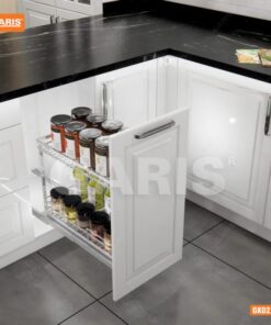 Giá Gia Vị Chai Lọ GARIS GK02.35E Inox Xước Mờ Nan Vuông Cánh Kéo 350mm