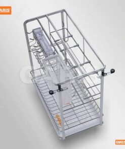 Giá Dao Thớt Chai Lọ GARIS GM02.30E Inox Xước Mờ Nan Vuông Cánh Kéo 300mm