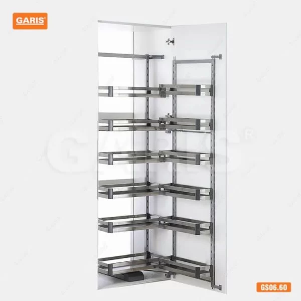 Tủ Đồ Khô GARIS GS06.60 Khay Nan Inox Hộp Khung Thép Sơn Tĩnh Điện 6 Tầng