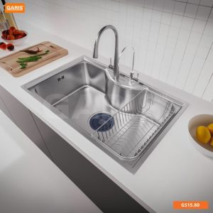 Chậu Rửa Chén GARIS GS15.80 Inox 1 Hộc To