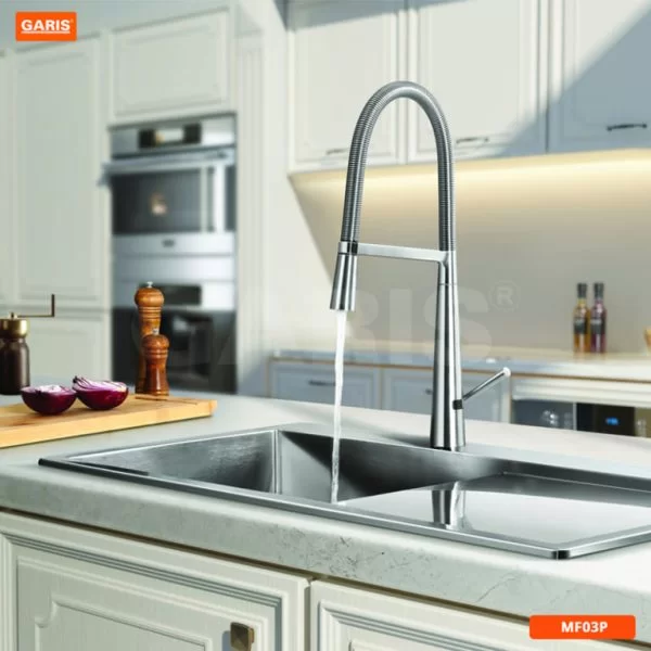 Vòi Rửa Chén GARIS MF03P Nóng Lạnh Đồng Mạ PVD Bóng Mờ