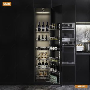 Tủ Đồ Khô GARIS GS6.45E Khay Nan Inox Điện Hóa Xước Mờ 6 Tầng 45cm