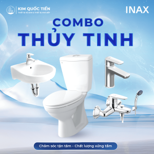 Combo Thiết Bị Vệ Sinh INAX Thuỷ Tinh Kim Quốc Tiến