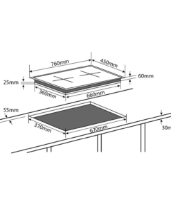 Bếp từ đôi CHEF'S EH-DIH888V