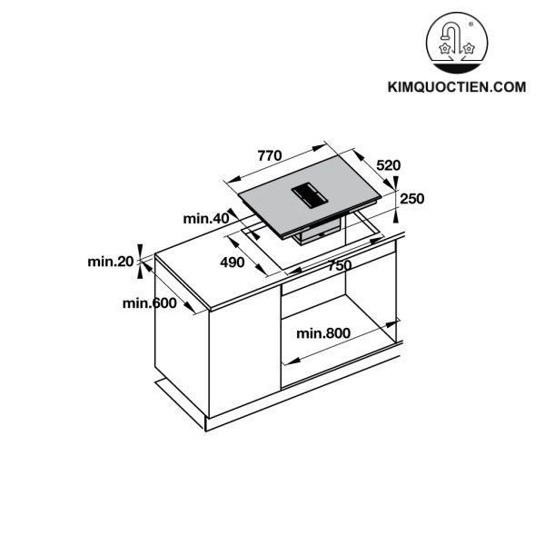 bếp từ kết hợp hút mùi Hafele HC-IHH77D 536.61.655