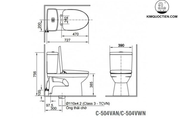 Cách lắp bồn cầu inax 504 chi tiết vô cùng đơn giản