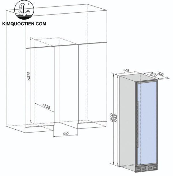 Tủ rượu Kaff KF-WC425L
