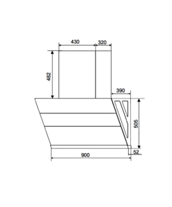 Máy Hút Mùi Áp Tường HC-H902WC Hafele 538.81.742