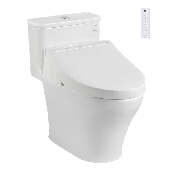 Bồn cầu điện tử TOTO MS857CDW15 1 khối kèm nắp rửa điện tử WASHLET dòng C5 - TCF24460AAA