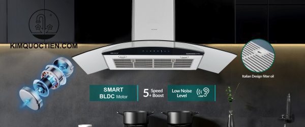 Máy hút mùi GrandX GX H90C62B 