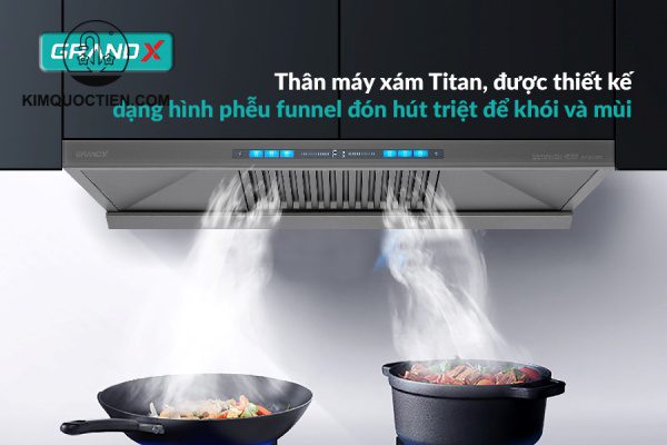 Máy hút mùi áp tường GrandX GX H90T81G