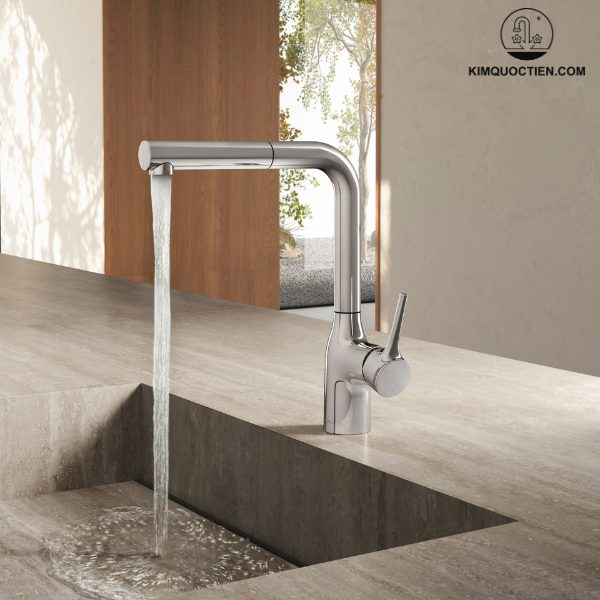 Thiết kế của vòi hài hòa, liền mạch giữa thân và các bộ phận, tạo nên vẻ tinh tế, sang trọng và hiện đại