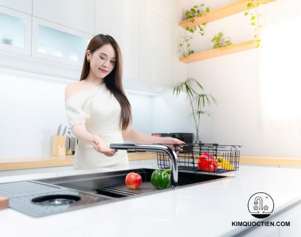 VÒI Rửa Bát DÂY RÚT NÓNG LẠNH TABLE NB242