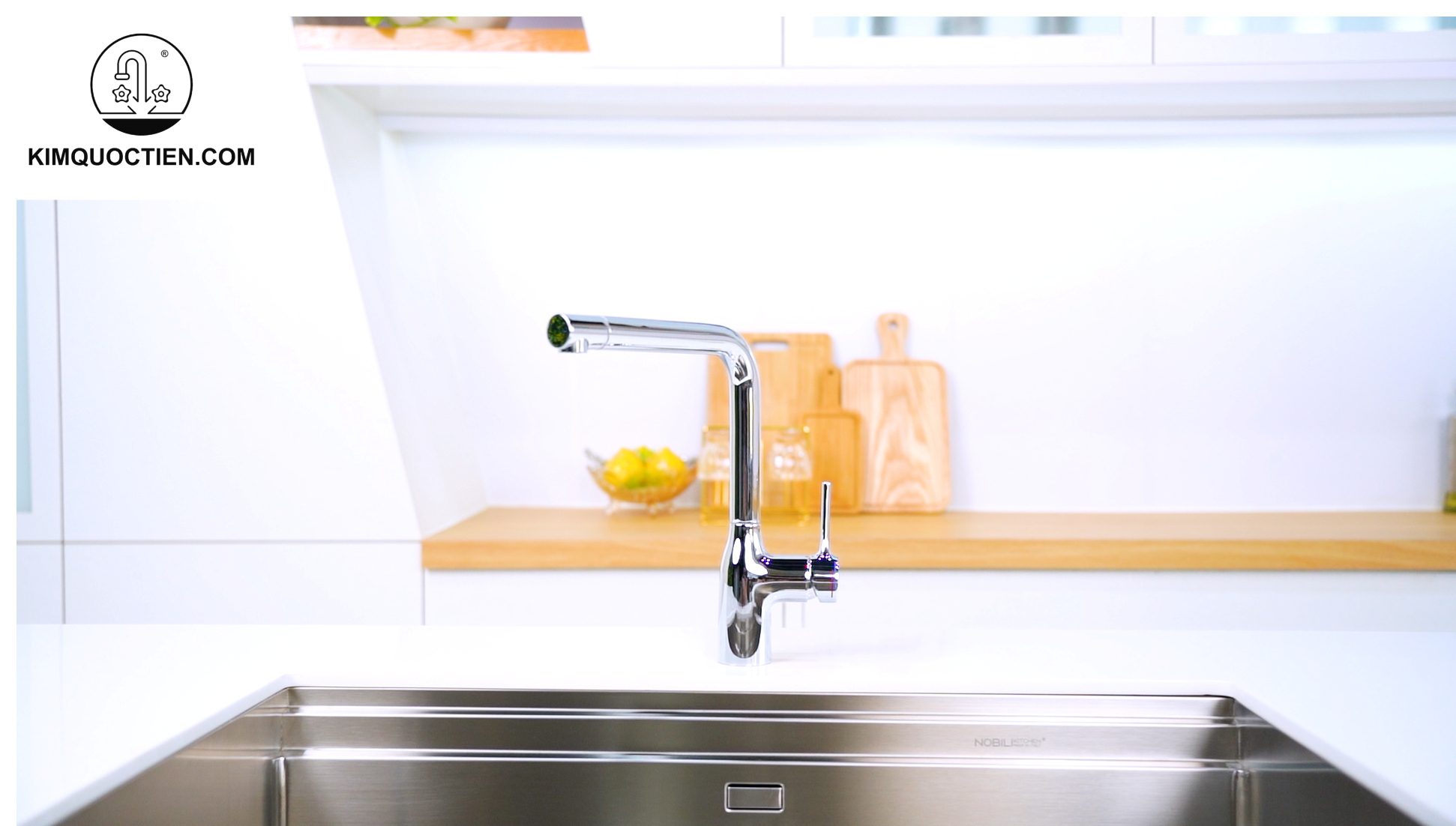 Vòi rửa bát nóng lạnh MANIA NB214 được nhập khẩu 100% từ Ý cam kết về chất lượng