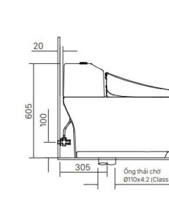 Bồn cầu một khối INAX AC-1032+CW-H18VN