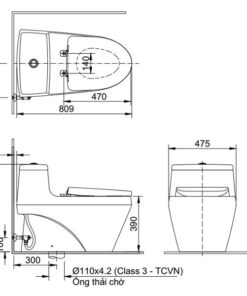 Bồn cầu một khối INAX AC-1035+CW-H17VN
