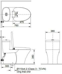 Bồn cầu một khối INAX AC-959A + INAX CW-H17VN