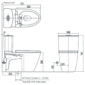Bồn cầu hai khối INAX ACT-602+CW-KB22AVN