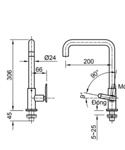 Vòi bếp lạnh INAX SFV-30