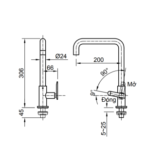 Vòi bếp lạnh INAX SFV-30