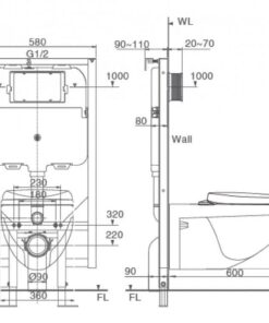 Bồn cầu treo tường INAX AC-23P+CW-H20VN