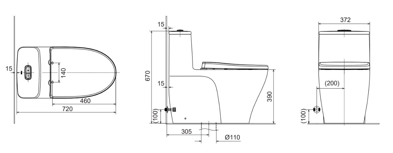 Bồn cầu một khối INAX AC-989+CW-KB22AVN