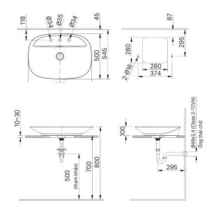Chậu rửa đặt Bồn INAX AL-S640VFC