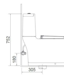 Bồn cầu hai khối INAX AC-823+CW-H17VN