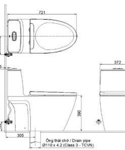 Bồn cầu một khối INAX ACT-902+CW-KA22AVN