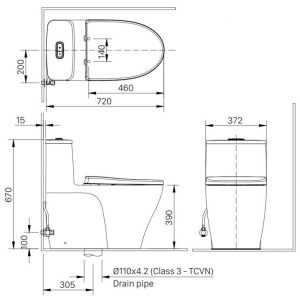Bồn cầu một khối INAX AC-989+CW-H20VN