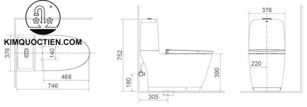 Bồn cầu hai khối INAX AC-823+CW-H17VN