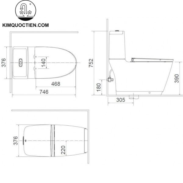 Bồn cầu hai khối INAX AC-832+CW-KA22AVN