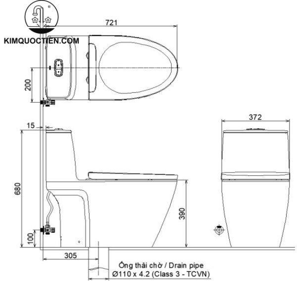 Bồn cầu INAX ACT-902+CW-H17VN 