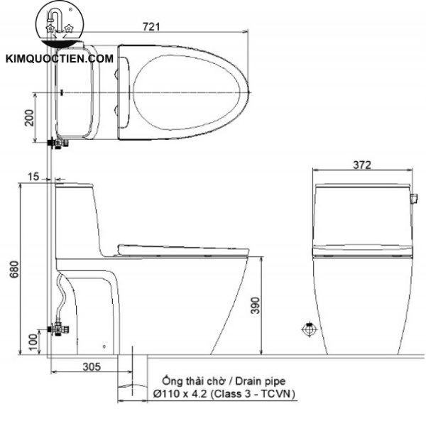 Bồn cầu một khối INAX AC-912+CW-KA22AVN