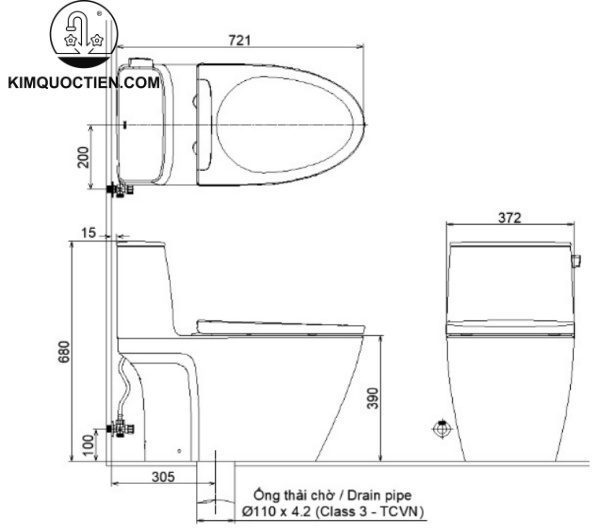 Bồn cầu một khối INAX AC-912+CW-S15VN