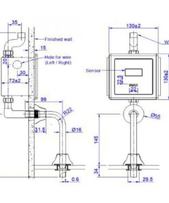 Van xả tiểu tự động INAX OKUV-30SM-0.5