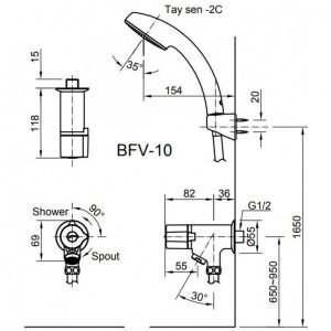 Sen tắm nước lạnh INAX BFV-10-2C