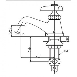 Vòi chậu nước lạnh INAX LF-1
