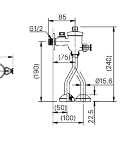 Van xả bồn tiểu INAX UF-8V-0.5